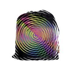 Rainbowwaves Drawstring Pouch (xl) by Sparkle