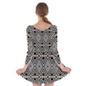 Abstract Boho Style Geometric Long Sleeve Skater Dress View2