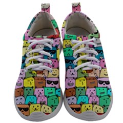 Colorful Cat Lover  Mens Athletic Shoes by kellehco
