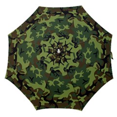 Forest Camo Pattern, Army Themed Design, Soldier Straight Umbrellas by Casemiro