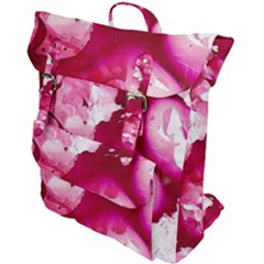 Peonie On Marbling Patterns Buckle Up Backpack by kaleidomarblingart