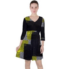 Abstract Tiles Ruffle Dress by essentialimage