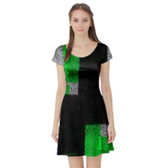 Abstract Tiles Short Sleeve Skater Dress by essentialimage