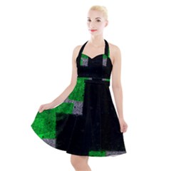 Abstract Tiles Halter Party Swing Dress  by essentialimage