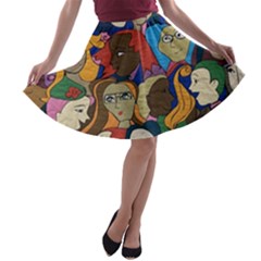 Wowriveter2020 A-line Skater Skirt by Kritter