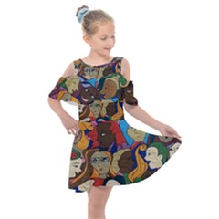 Wowriveter2020 Kids  Shoulder Cutout Chiffon Dress by Kritter