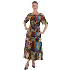 Wowriveter2020 Shoulder Straps Boho Maxi Dress  by Kritter