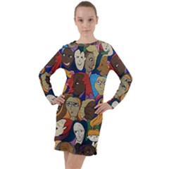 Wowriveter2020 Long Sleeve Hoodie Dress by Kritter