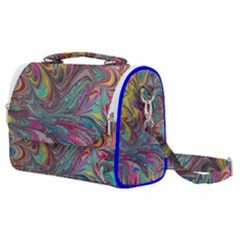 Abstract Marbling Satchel Shoulder Bag by kaleidomarblingart