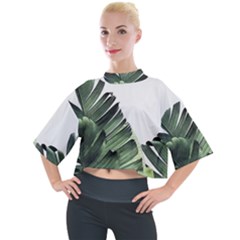 Banana Leaves Mock Neck Tee by goljakoff