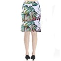 Watercolor monstera leaves Short Mermaid Skirt View2