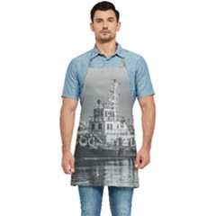 Tugboat At Port, Montevideo, Uruguay Kitchen Apron by dflcprintsclothing