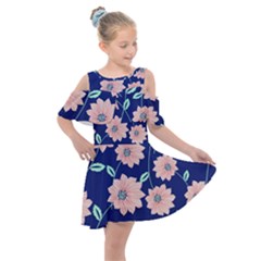 Floral Kids  Shoulder Cutout Chiffon Dress by Sobalvarro