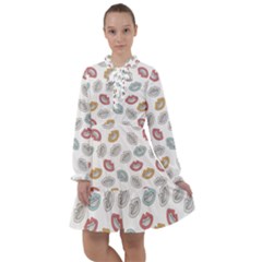 Happy Doodle Laugh All Frills Chiffon Dress by tmsartbazaar