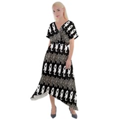 Halloween Cross Front Sharkbite Hem Maxi Dress by Sparkle