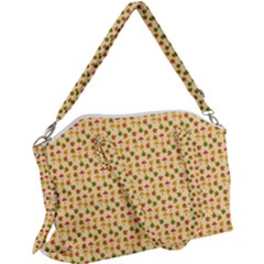 Autumn Leaves Tile Canvas Crossbody Bag by DithersDesigns