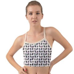 Lady Cat Pattern, Cute Cats Theme, Feline Design Mini Tank Bikini Top by Casemiro