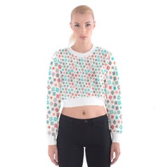 Aqua Coral Cropped Sweatshirt by CuteKingdom