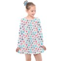 Aqua coral Kids  Long Sleeve Dress View1