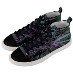 Glitched Out Men s Mid-top Canvas Sneakers by MRNStudios