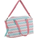 Aqua Coral Waves Canvas Crossbody Bag View1