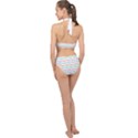 Aqua Coral Waves Halter Side Cut Swimsuit View2