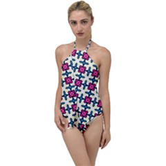 Geometric Go With The Flow One Piece Swimsuit by SychEva