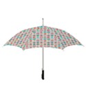 Aqua Coral Circles Straight Umbrellas View3