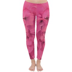 Beauty Pink Rose Detail Photo Classic Winter Leggings by dflcprintsclothing