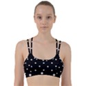 Black And White Baseball Motif Pattern Line Them Up Sports Bra View1