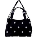 Black And White Baseball Motif Pattern Double Compartment Shoulder Bag View2