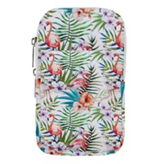 Tropical Flamingos Waist Pouch (small) by goljakoff