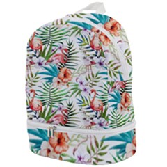 Tropical Flamingos Zip Bottom Backpack by goljakoff