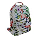 Tropical flamingo Flap Pocket Backpack (Small) View2