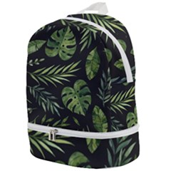 Green Leaves Zip Bottom Backpack by goljakoff