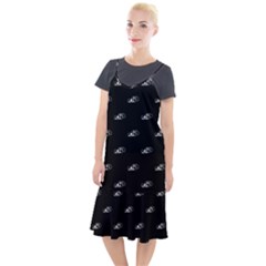 Formula One Black And White Graphic Pattern Camis Fishtail Dress by dflcprintsclothing