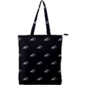 Formula One Black And White Graphic Pattern Double Zip Up Tote Bag View1