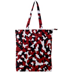 Camouflage Rouge/blanc Double Zip Up Tote Bag by kcreatif