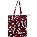 Camouflage Rouge/Blanc Double Zip Up Tote Bag View1