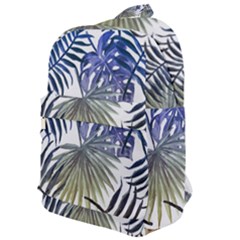 Blue And Yellow Tropical Leaves Classic Backpack by goljakoff