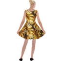 Golden leaves Velvet Skater Dress View2