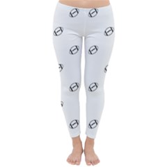 American Football Ball Motif Print Pattern Classic Winter Leggings by dflcprintsclothing