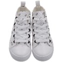 American Football Ball Motif Print Pattern Kids  Mid-Top Canvas Sneakers View1