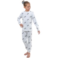 American Football Ball Motif Print Pattern Kids  Long Sleeve Set  by dflcprintsclothing