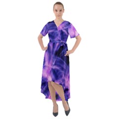 Plasma Hug Front Wrap High Low Dress by MRNStudios