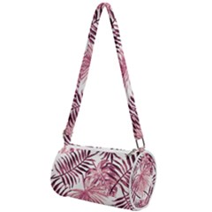 Pink Leaves Mini Cylinder Bag by goljakoff