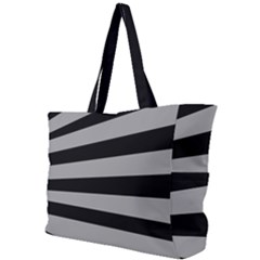 Striped Black And Grey Colors Pattern, Silver Geometric Lines Simple Shoulder Bag by Casemiro