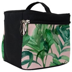 Green Leaves On Pink Make Up Travel Bag (big) by goljakoff