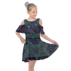 Mandala Corset Kids  Shoulder Cutout Chiffon Dress by MRNStudios