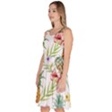 Tropical pineapples Knee Length Skater Dress With Pockets View2